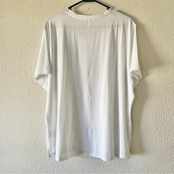 Nike Dri-Fit Athletic Training Shirt Women’s Plus Size 1X White Relaxed DJ6751 - Picture 8 of 13